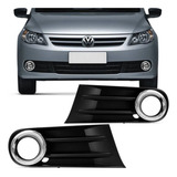 Par Moldura Grade Milha Gol G5 Aro Cromado 2010 2011 2012