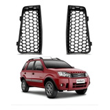Par Moldura Grade Parachoque Ford Ecosport 2008/2012 - Preta