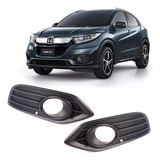 Par Moldura Grade Tela Milha Honda Hrv 2019 2020 2021 C/furo