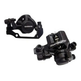Par Pinça Shimano Tx805 Tourney Mecânico C/ Adaptador Preto