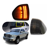 Par Pisca Led Retrovisor Reboque Dodge Ram 1500 2500 Fumê