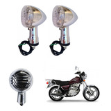Par Pisca Seta Dianteiro Intruder Cromado Lente Cristal Gvs
