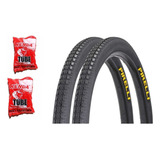 Par Pneu 26x1.1/2x2 Pirelli Primor Monark + Par Camara Kenda Cor Preto