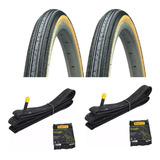 Par Pneu 27 Caloi 1 Faixa Amarela + Câmaras Po-27/28 Pirelli