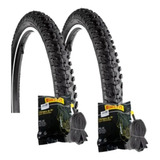Par Pneu Cravudo Excess Ex Levorin 26x1.95 + Camaras Pirelli Cor Preto
