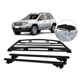 Par Rack + Bagageiro Maleiro Gradeado Alumínio Duster Até 14