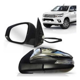 Par Retrovisor Hilux 2016 2017 2018 Cromado Elétrico Pisca