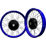 Par Roda Aro Alumínio Azul Viper Titan 150 Diamantado Inox