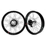 Par Roda Aro Aluminio Preto Viper Vpr Fan 125 09 Tambor