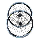 Par Rodas Aro 26 Aero Bicicleta Vzan Alumínio V-brake Mtb Cor Preto