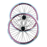 Par Rodas Aro 26 Aero Bicicleta Vzan Alumínio V-brake Mtb Cor Rosa