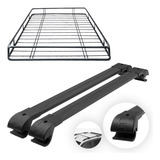 Par Travessa Larga + Bagageiro Maleiro Gradeado Grande 120cm