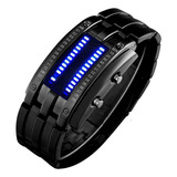 Para. Relógio Binário Luz Azul Led Eletrônico Homem Mulher