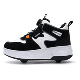 Para 1 Sapatos Infantis Legais De Patinação Com Duas Rodas /