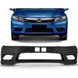 Parachoque Dianteiro New Civic 2012 A 2016 Preto Com Furo