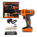 Parafusadeira Furadeira 10mm 12v Ld12sbr Bivolt Com Brocas Cor Laranja Frequência 60hz 110v/220v