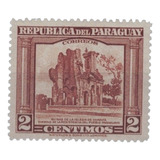 Paraguai 2 Centimos, 1945 - Ruinas De Humaitá