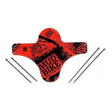 Paralama Dianteiro Plástico - Mud Bike - Cores Cor Vermelho C/ Preto