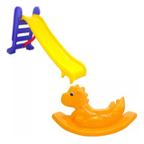Parquinho Infantil Escorregador Medio Gangorra Infantil Dino