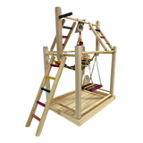 Parquinho Playground Com Balanço Calopsita Pássaros Aves Avuk Pet P1400