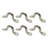 Passa Cabo Alça Omega Inox Amarração Lancha 8mm - 6unidades