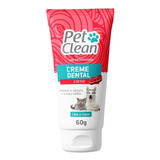 Pasta De Dente Cães E Gatos Creme Dental Pet Clean 60g Sabor Carne