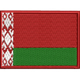 Patch Bordado Bandeira Belarus Moto Clube Militar Ban445 Top