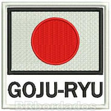 Patch Bordado Bin098 Goju-ryu Bandeira Japão Karatê Art Marc