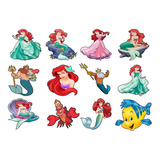 Patch Estampado Da Princesa Ariel, Pequena Sereia, Adesivos