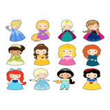 Patch Estampado Princesas Cut Disney, Termocolante Estampado