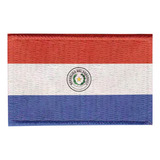 Patch Sublimado Bandeira Paraguai 5,5x3,5 Bordado