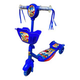 Patinete 3 Rodas Infantil Cesta Luz Musica Vários Modelos