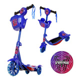 Patinete Homem Aranha Para Crianças Scooter 3 Rodas