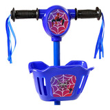 Patinete Homem Aranha Para Crianças Scooter 3 Rodas