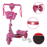 Patinete Iantil 3 Rodas Menina Barbie Cesta Imediato