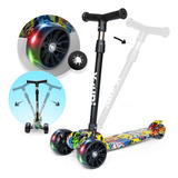 Patinete Infantil Dobrável Com Rodas Flash Preto Yuupi