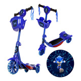 Patinete Sonic Para Crianças Scooter 3 Rodas Brinquedo