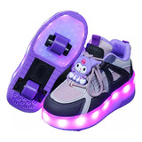 Patins De Duas Rodas Kuromi Com Luzes Led