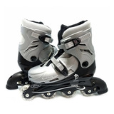 Patins Fênix Ad-01 R In-line Reguláveis Adulto Cinza
