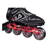 Patins Fila Legacy Pro 84 Inline Preto Vermelho