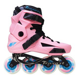 Patins Freestyle Traxart Revolt Rosa Abec 9 + Meia Brinde 