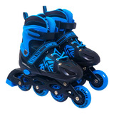 Patins Infantil 4 Rodas Inline Roller Com Luz Led 37 Ao 40