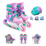 Patins Infantil Ajustavel 2 Em 1 Inline E Triline N 30 A 33