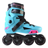 Patins Inline Freestyle Traxart Revolt Azul 80mm Abec-9