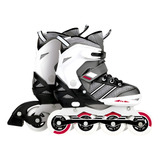 Patins Roller Pro Ajustáveis Tamanho M 34 Ao 37 Cinza - Mor