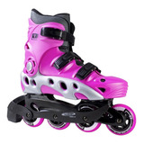 Patins Traxart Inline Spectro Rosa Roller Abec 5 Rodas 72mm