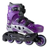 Patins Traxart Inline Spectro Roxo Roller Abec 5 Rodas 72mm