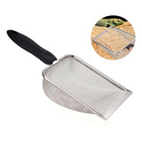Pazinha Coletora Para Areia Gato Pet Aço Inox - Malha Fina