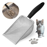 Pazinha Coletora Para Areia Gato Pet Aço Inox - Malha Fina