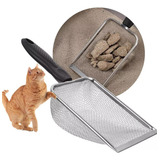 Pazinha Coletora Para Peneirar Areia De Gato Pet Aço Inox